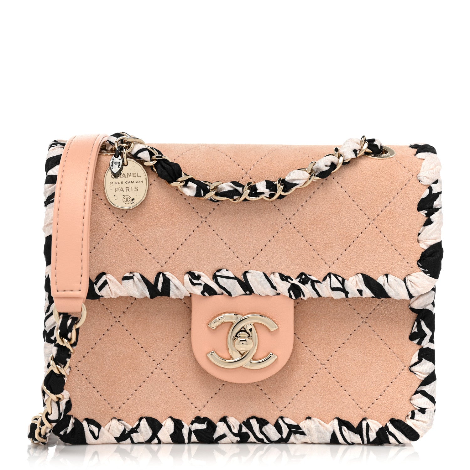 Chanel Suede Calfskin Braided Mini My Own Frame Flap Beige 1 of 8