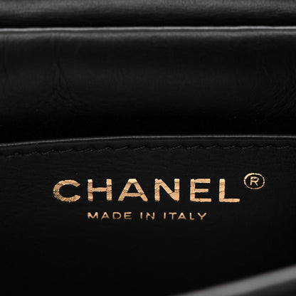 Chanel Calfskin Quilted Mini Nailed CC Flap Bag Black 6 of 11