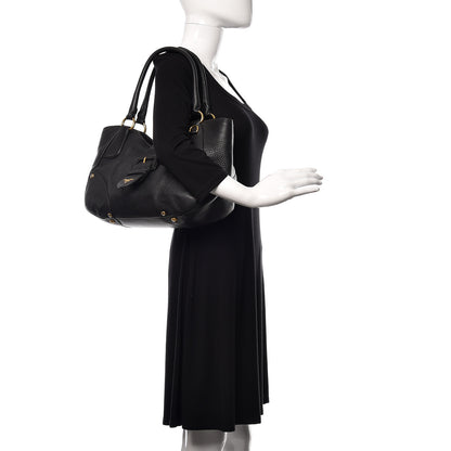 Prada Vitello Daino Buckle Tote Black 2 of 13
