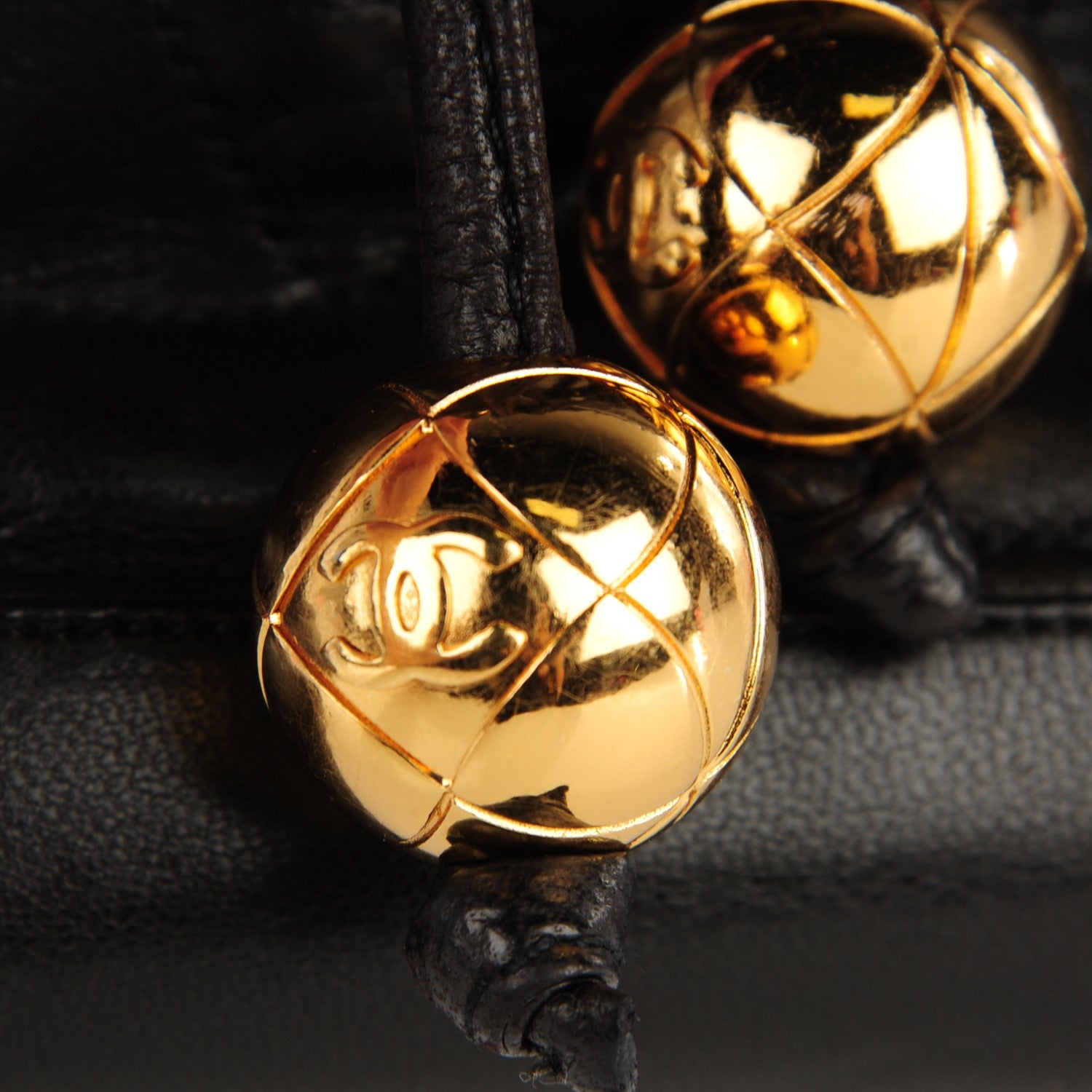 Chanel Lambskin CC Drawstring Bag Black 9 of 9
