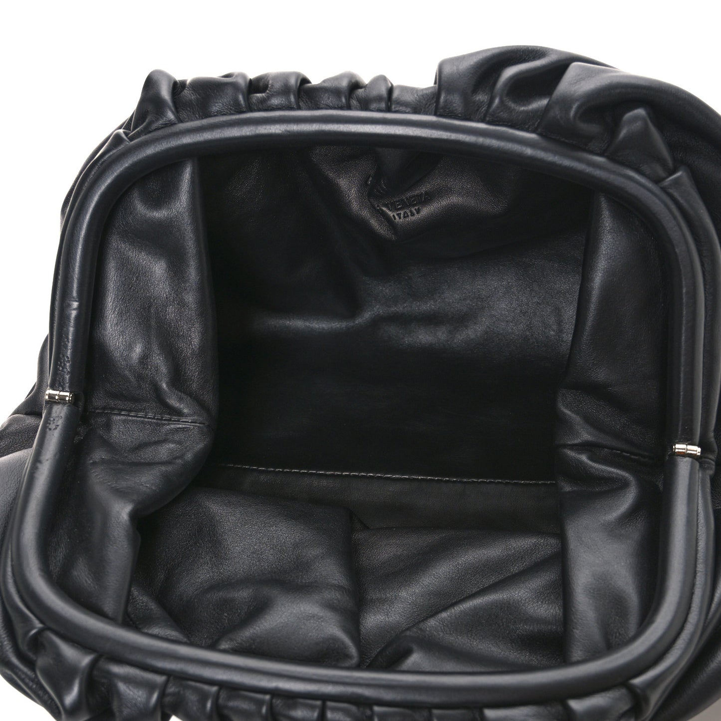 Smooth Butter Calf The Pouch Oversized Clutch Black