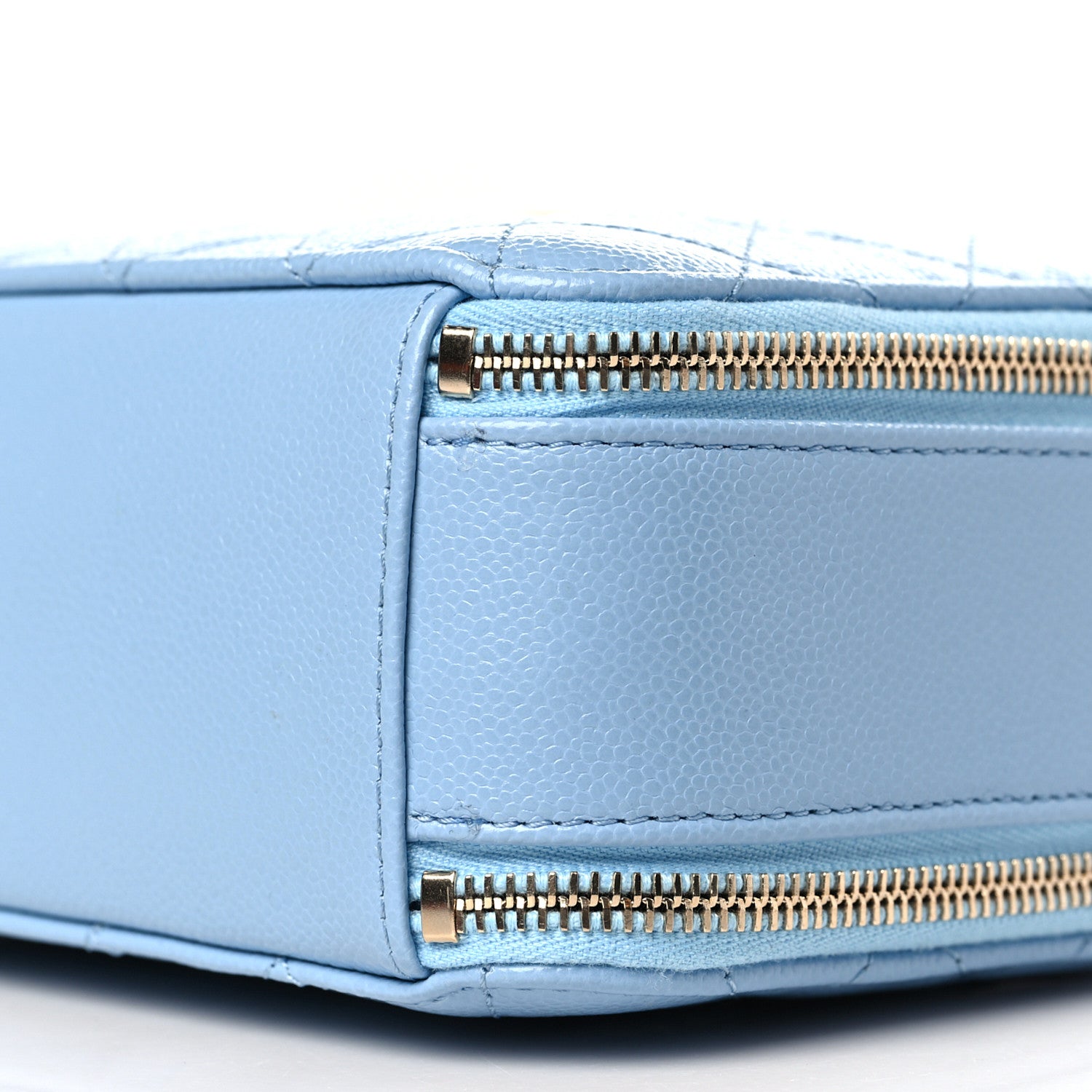 Chanel Caviar Quilted Small Pick Me Up Vanity Case Light Blue 11 of 11