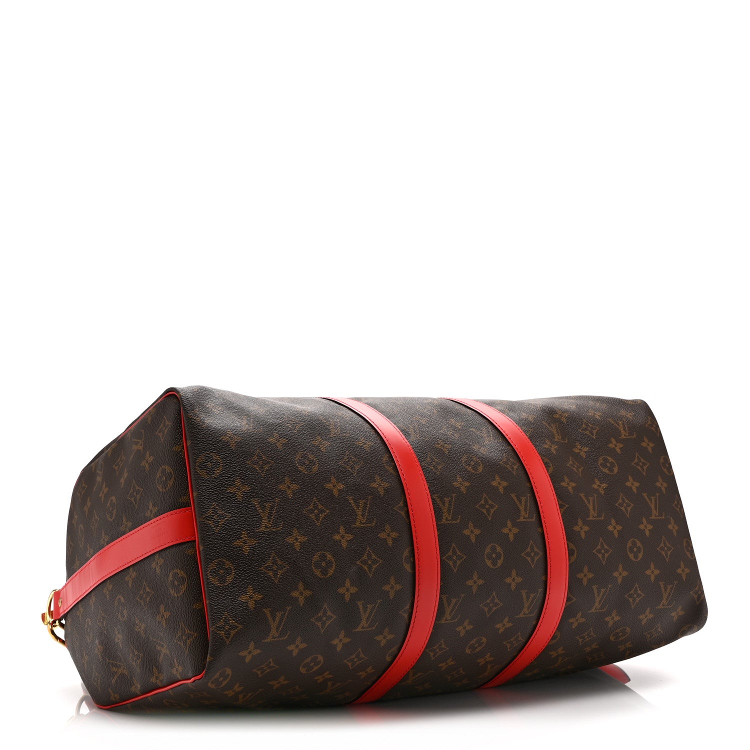 Louis Vuitton Calfskin Monogram Keepall Bandouliere 50 Coquelicot 3 of 9