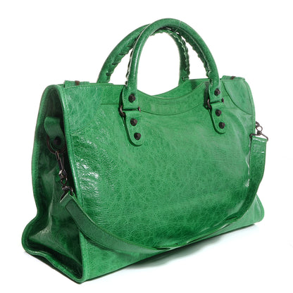 Balenciaga Agneau Classic Hardware City Vert Poker 3 of 12