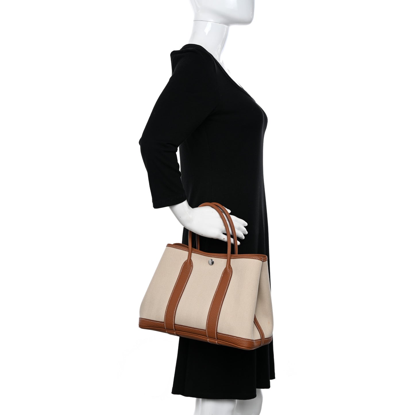 Grand Chevron Weave Negonda Garden Party 30 TPM Tote Craie Gold