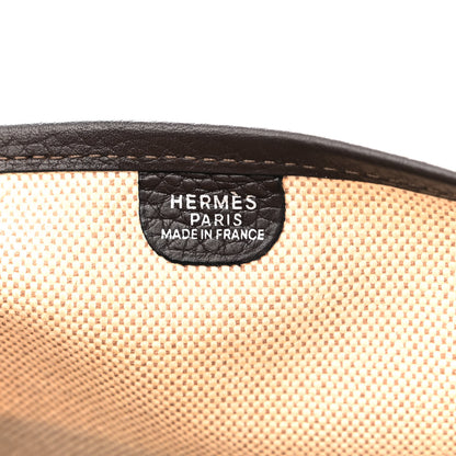 Hermes Toile Taurillon Clemence Evelyne II GM Ecru Ebene 6 of 10