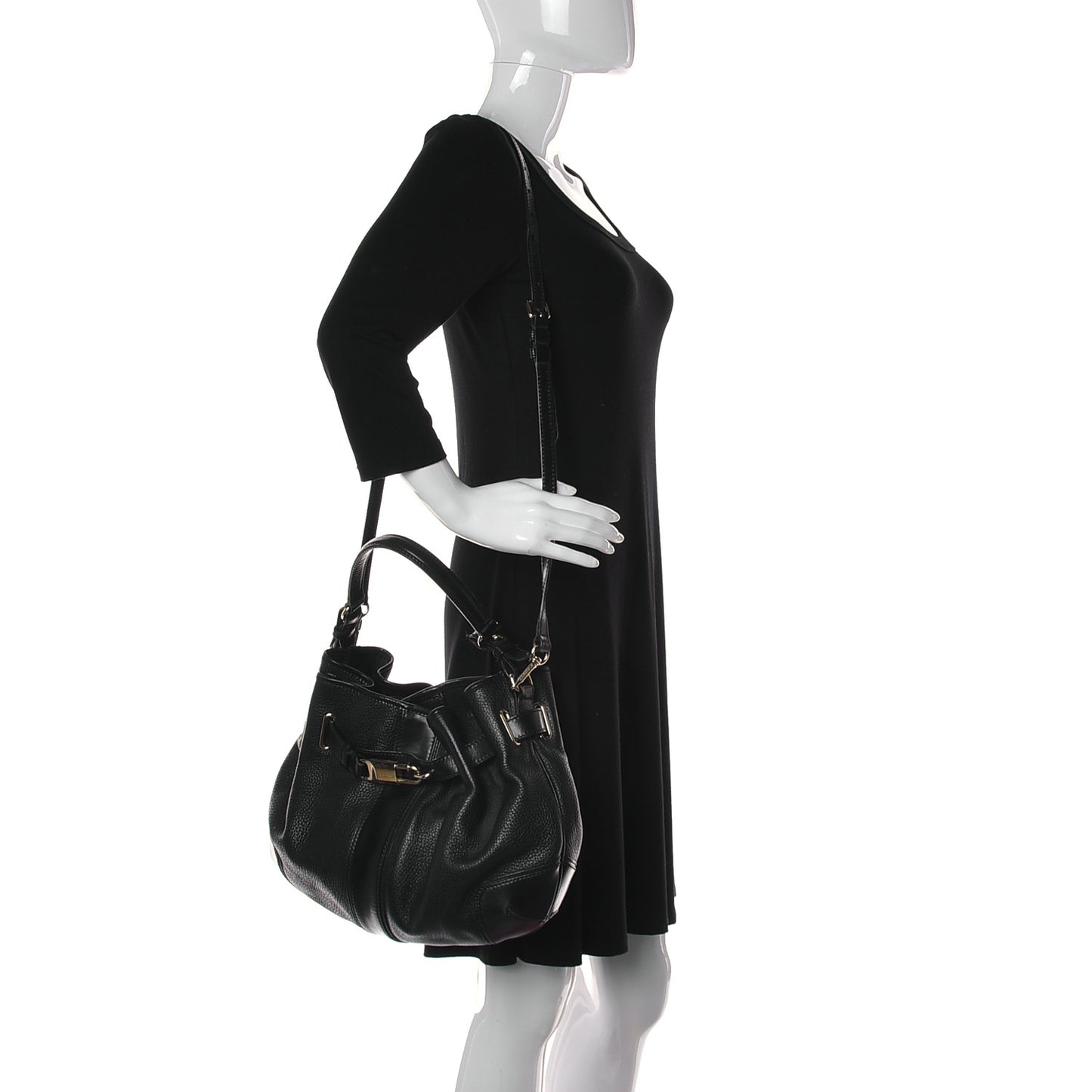 Grainy Calfskin Willenmore Hobo Black
