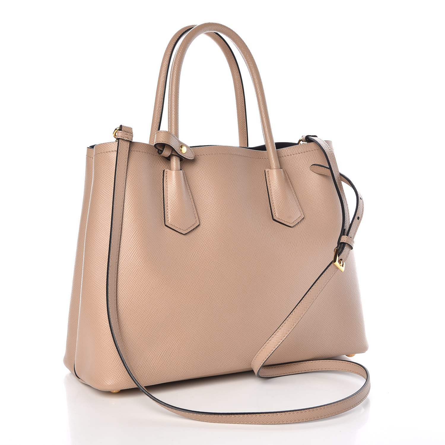 Prada Saffiano Cuir Medium Double Bag Cammeo 3 of 12