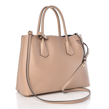 Prada Saffiano Cuir Medium Double Bag Cammeo 3 of 12