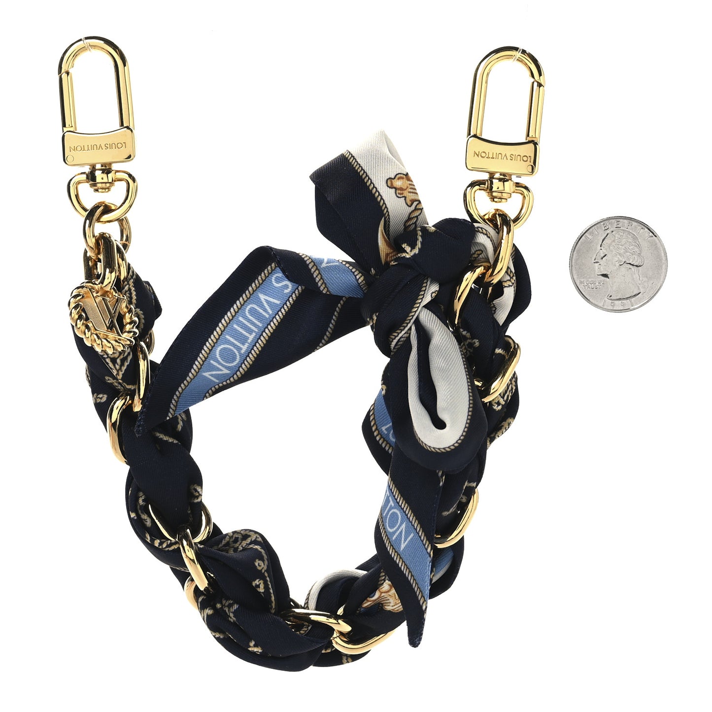 Silk Braided Bag Charm Blue Multicolor