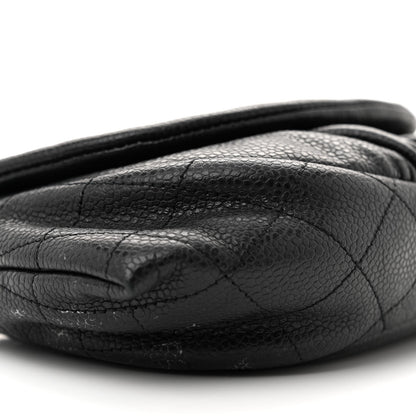 Chanel Caviar Half Moon Wallet On Chain WOC Black 10 of 12