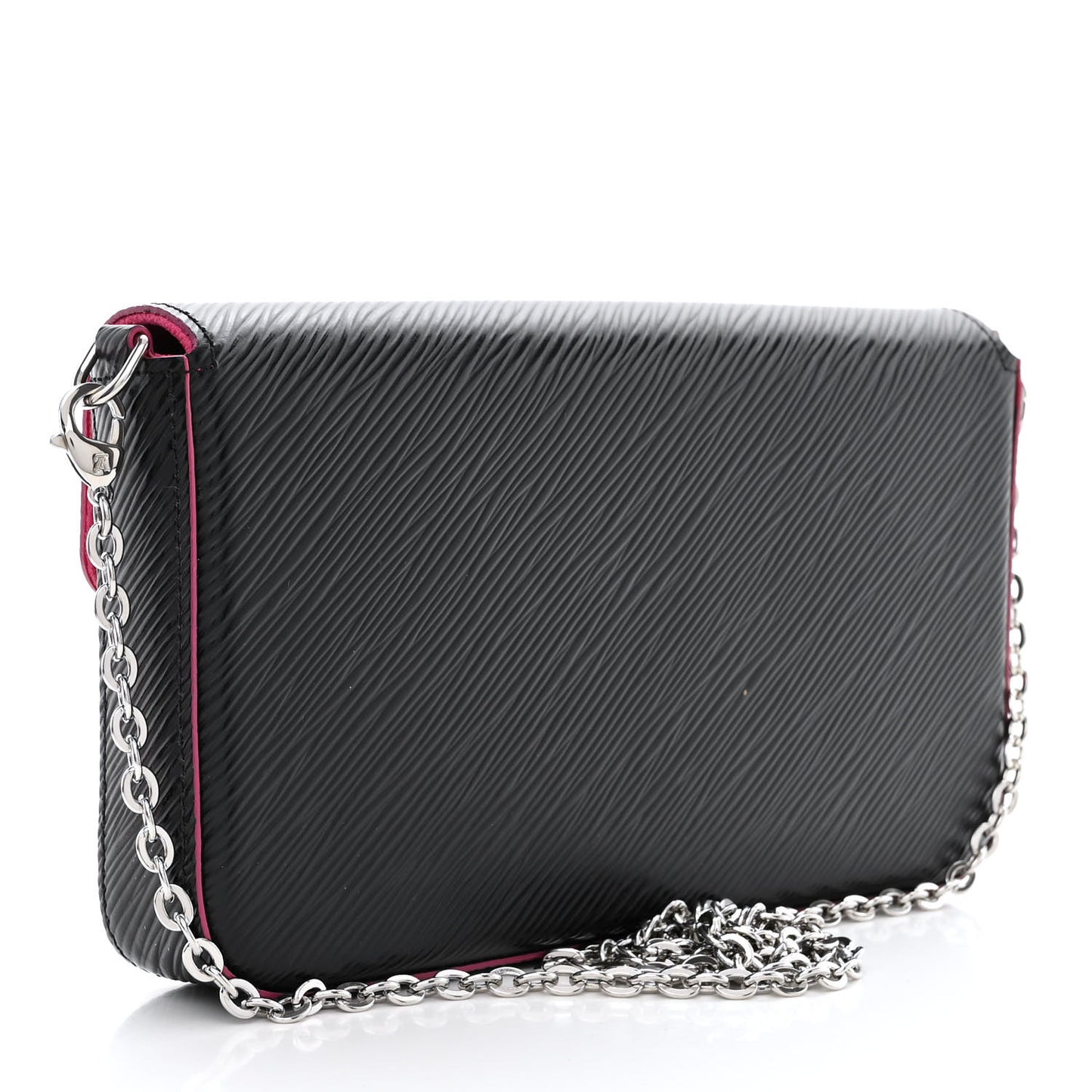 Epi Pochette Felicie Black Hot Pink