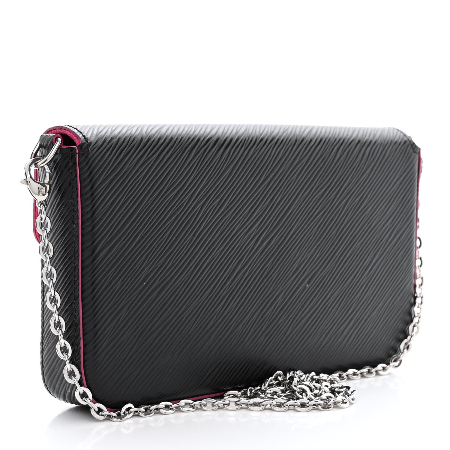 Louis Vuitton Epi Pochette Felicie Black Hot Pink 4 of 11