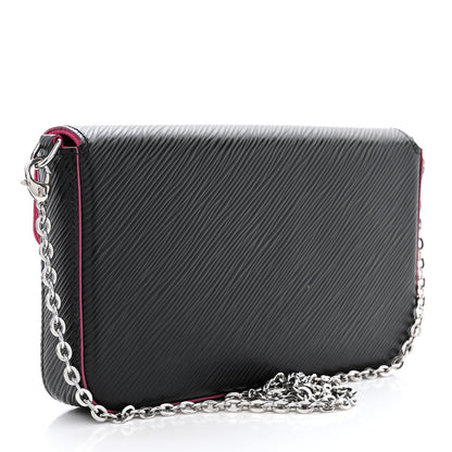 Louis Vuitton Epi Pochette Felicie Black Hot Pink 4 of 11
