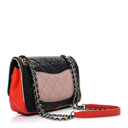 Chanel Lambskin Plexiglass Quilted Small Cuba Color Flap Black Multicolor 3 of 10