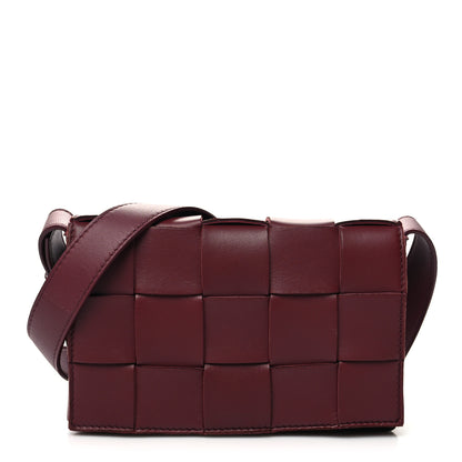 Bottega Veneta Lambskin Maxi Intrecciato Small Cassette Crossbody Bag Barolo 1 of 10