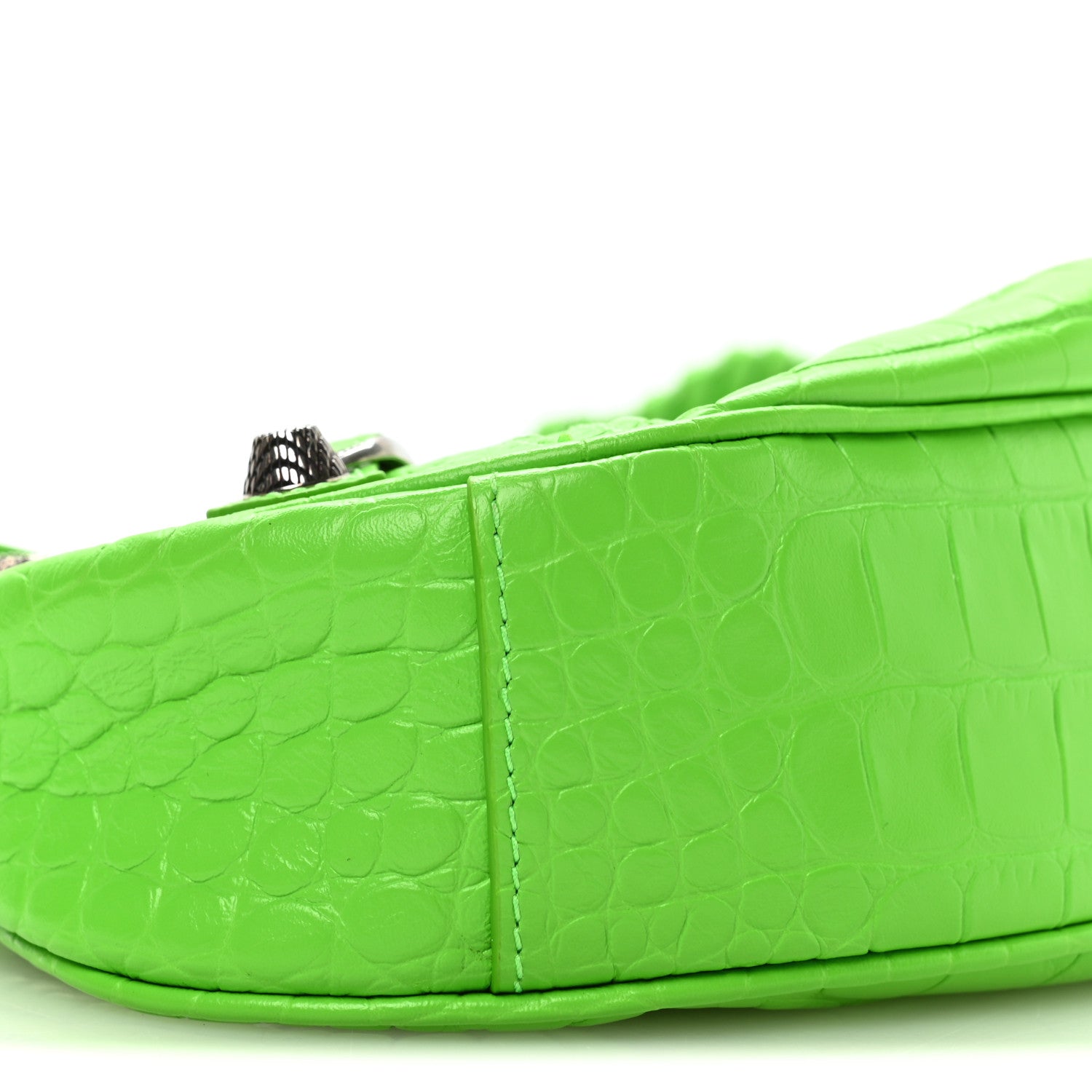 Balenciaga Extra Supple Calfskin Crocodile Embossed Le Cagole