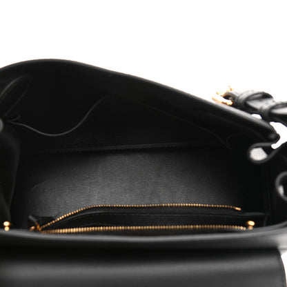 Versace Calfskin Medium La Medusa Top Handle Handbag Black 7 of 21