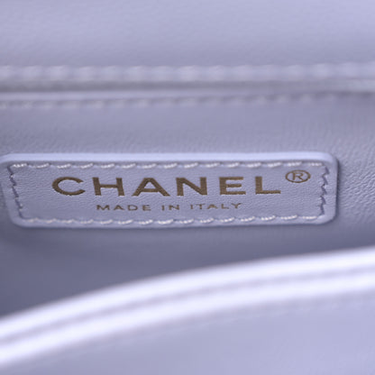 Chanel Caviar Quilted Mini Coco Handle Flap Light Purple 6 of 11