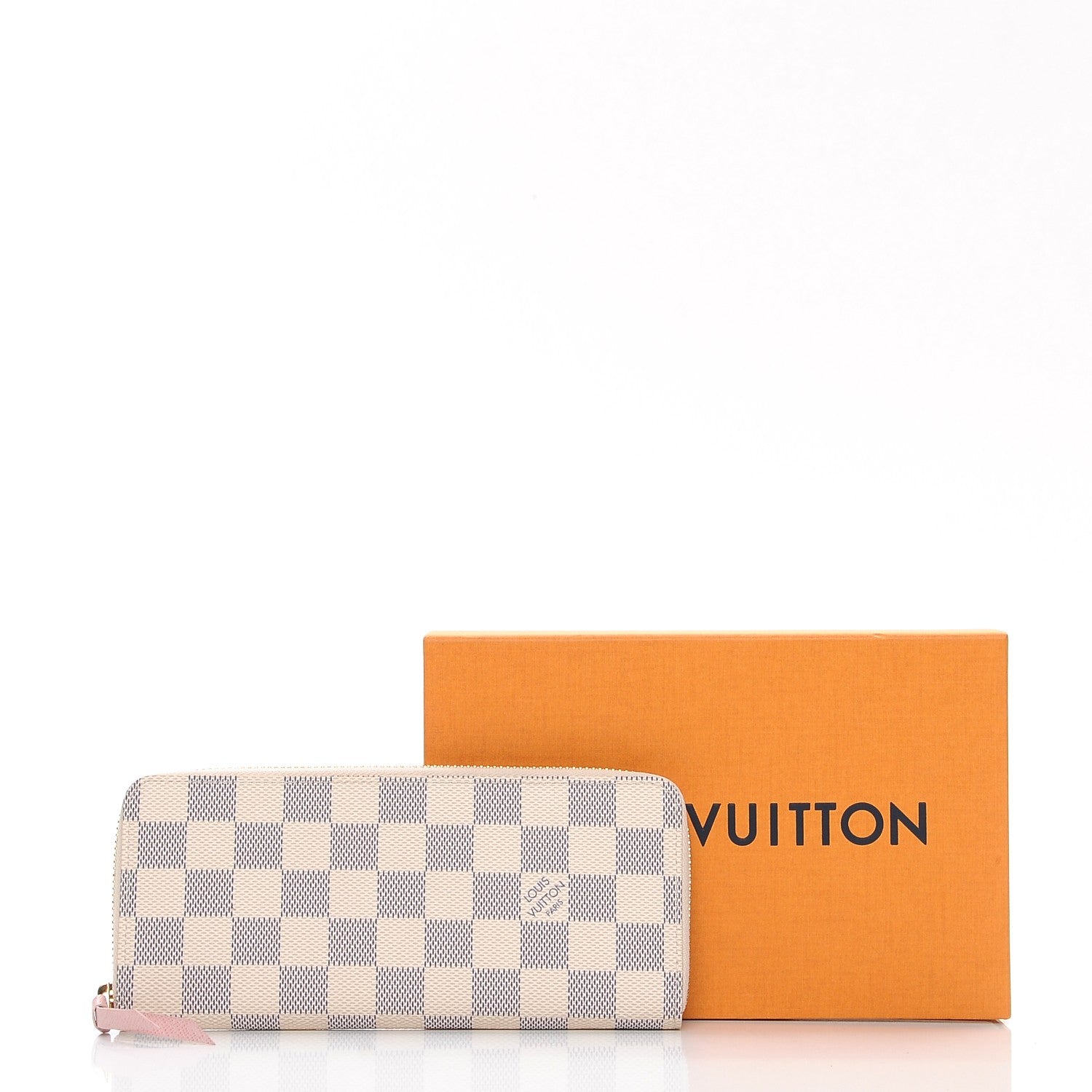 Louis Vuitton Damier Azur Clemence Wallet Rose Ballerine 8 of 8