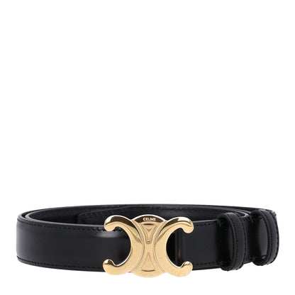 Celine Box Calfskin Medium 25mm Triomphe Belt 90 36 Black 1 of 7