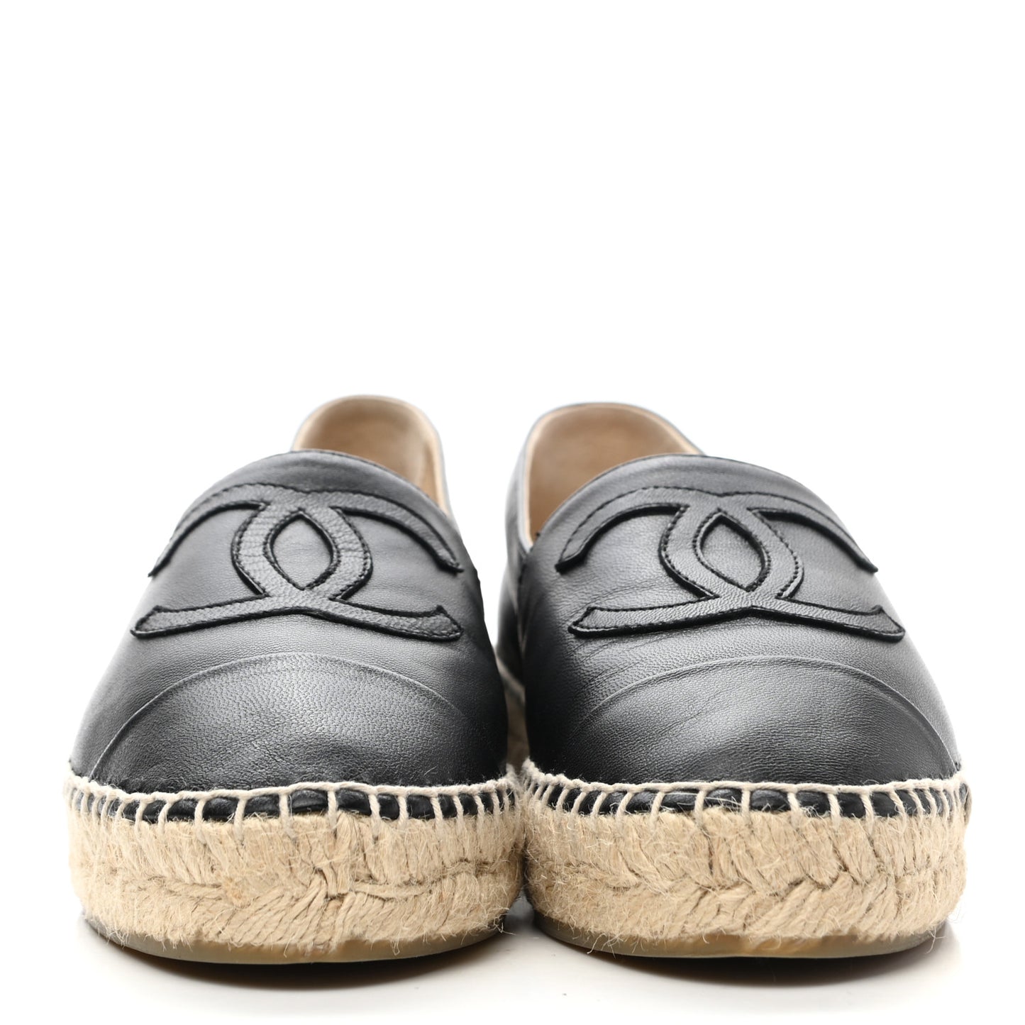 Lambskin CC Espadrilles 35 Black