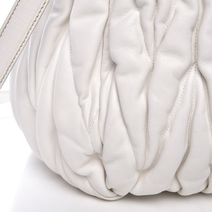 Miu Miu Nappa Matelasse Shopping Tote Bianco 10 of 10