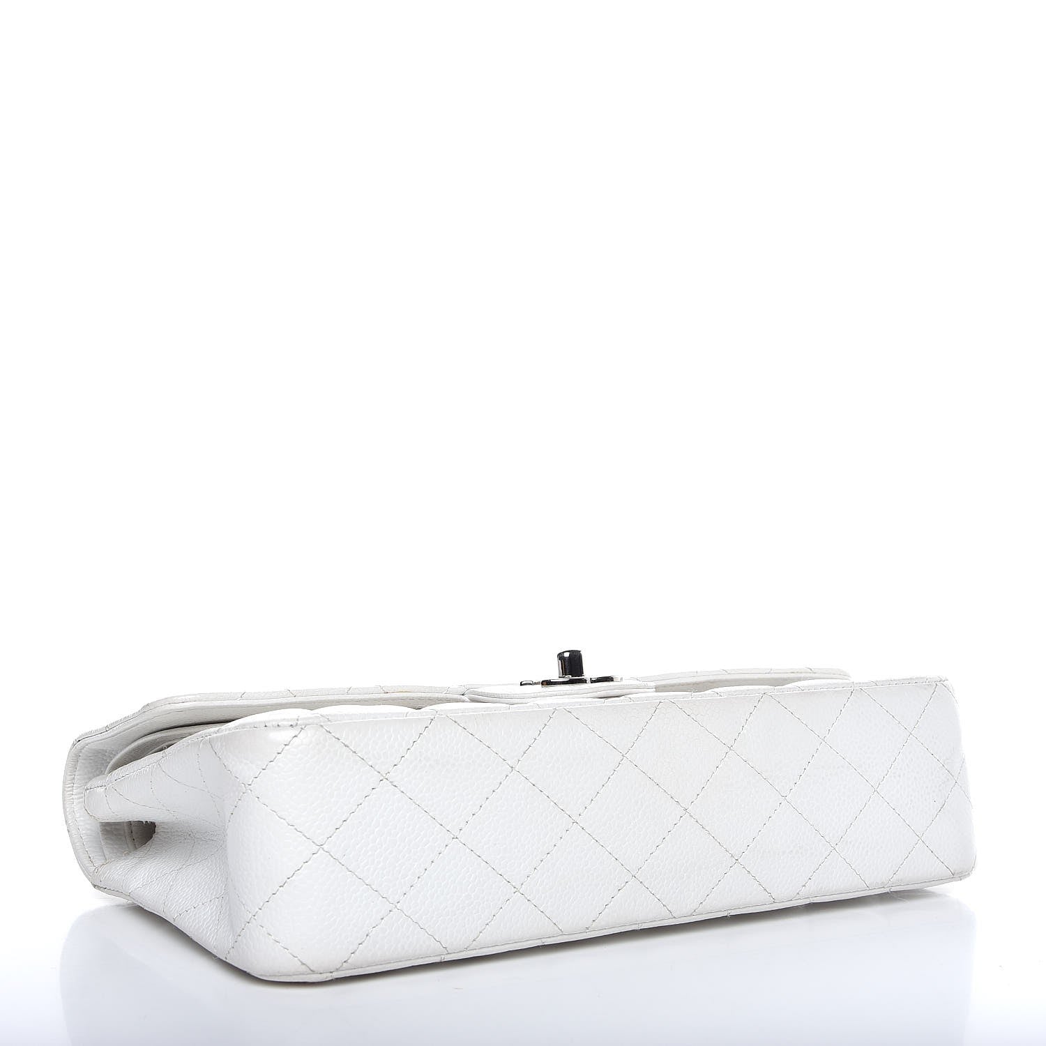Chanel Caviar Quilted Medium Double Flap White 5 of 24