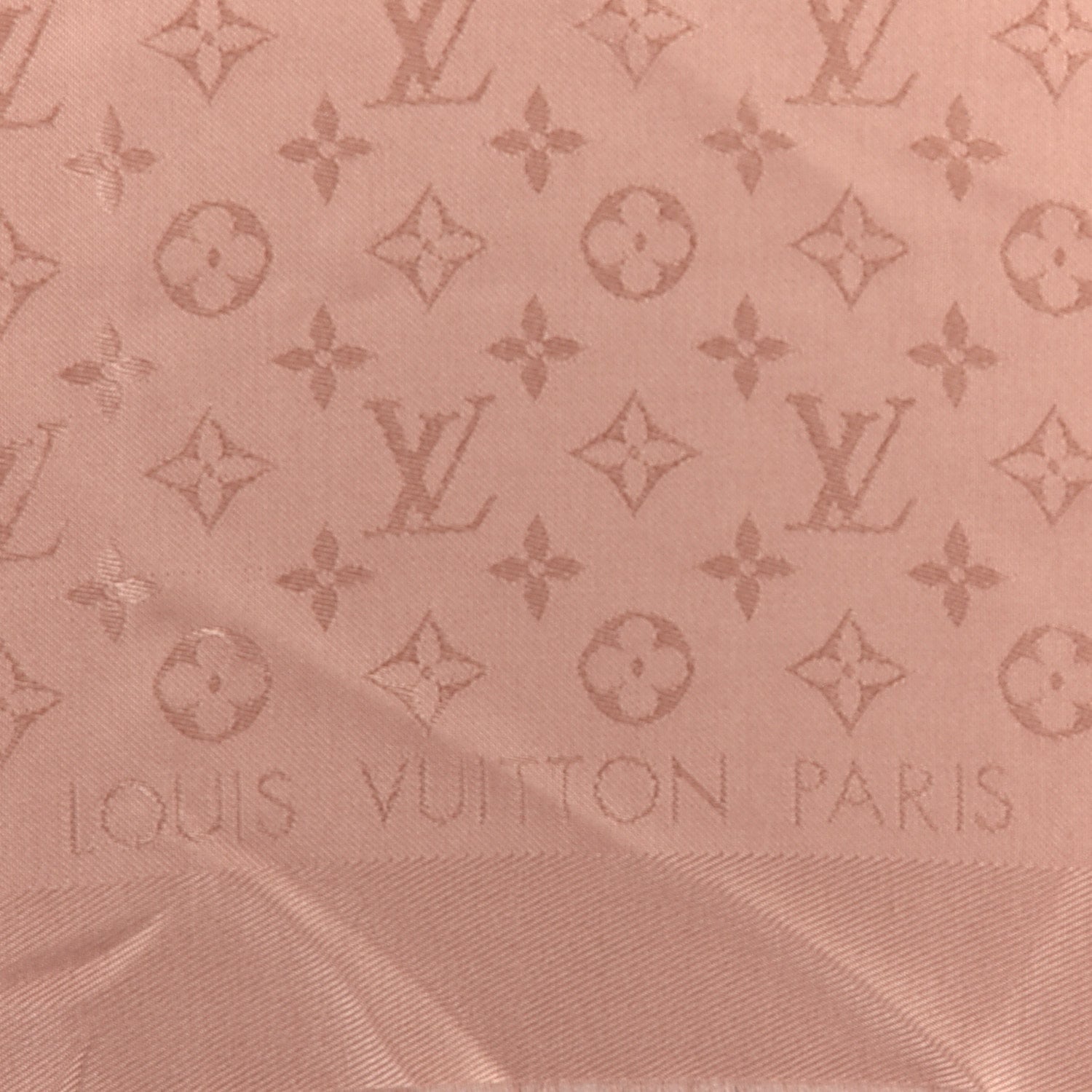 Louis Vuitton Silk Wool Monogram Shawl Rose 2 of 3