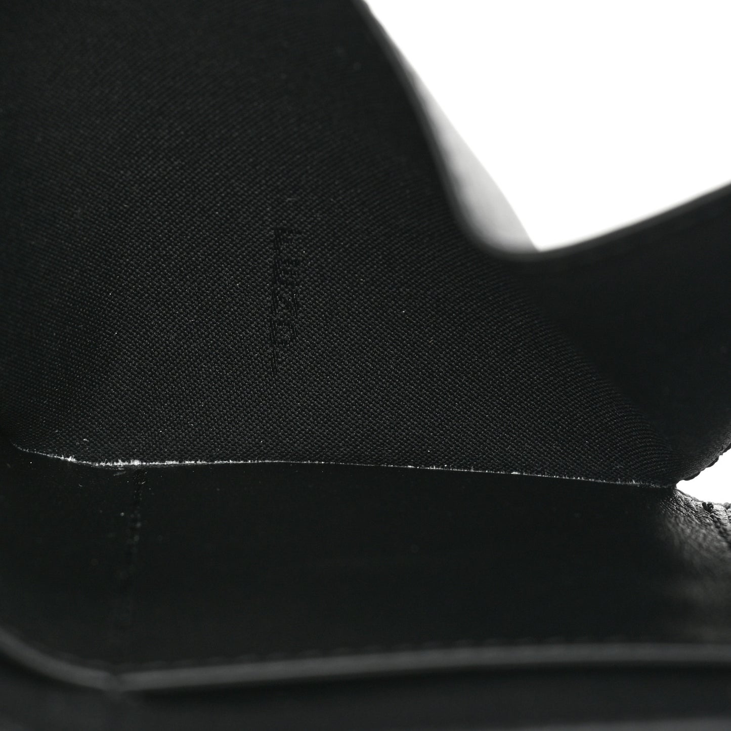 Nappa Matisse FF Diagonal Embossed Micro Tri-Fold Wallet Black