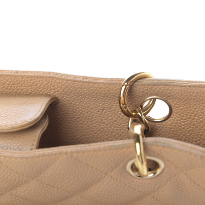 Chanel Caviar Quilted Petit Shopping Tote PST Dark Beige 13 of 18
