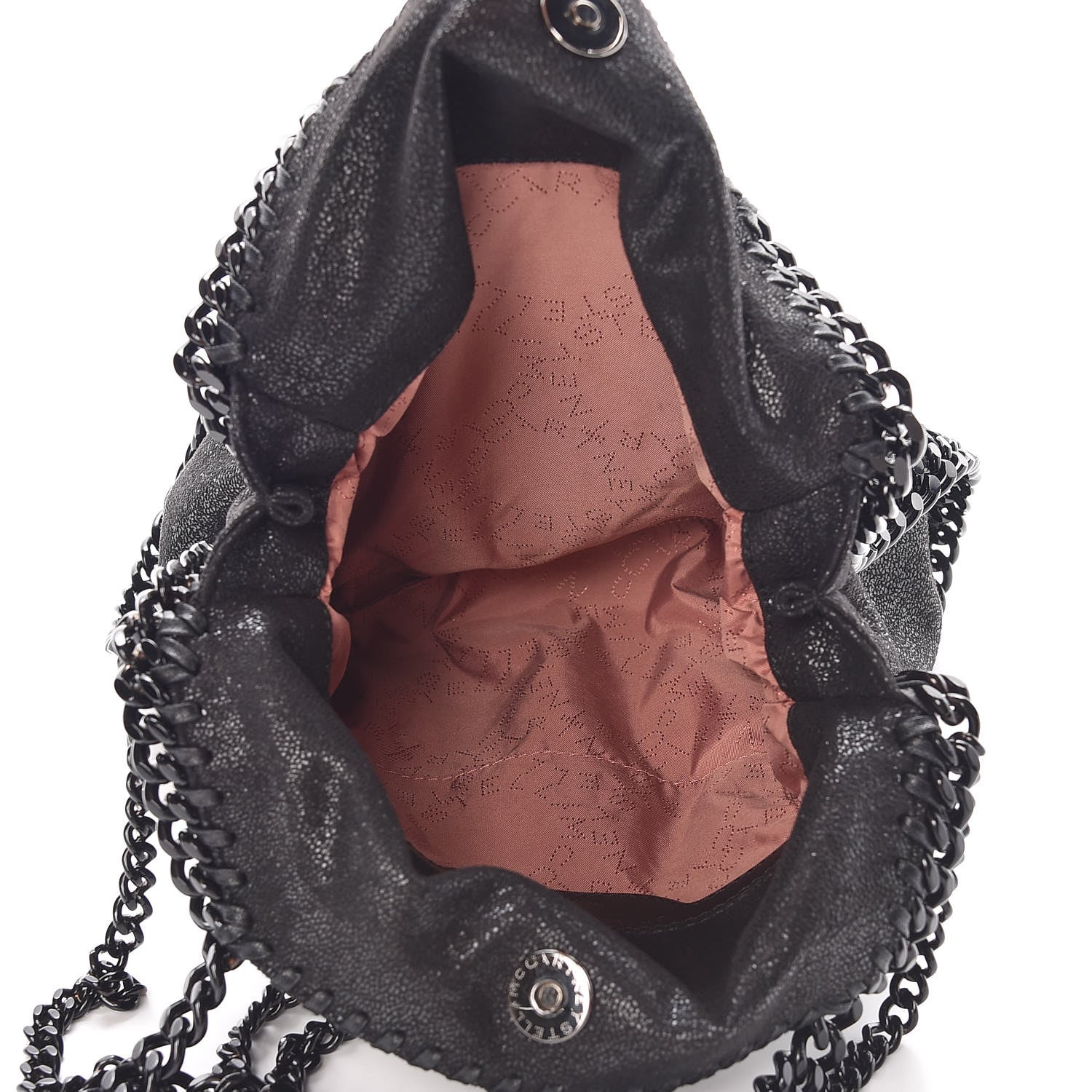 Stella McCartney Shaggy Deer Mini Falabella Fold Over Tote Black 4 of 7