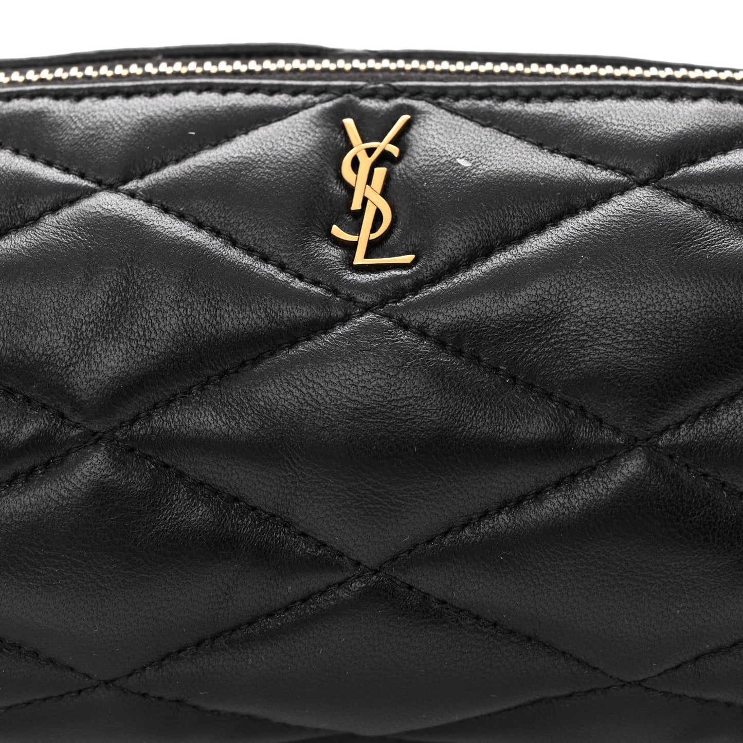 Lambskin Monogram Mini Sade Tube Bag Black