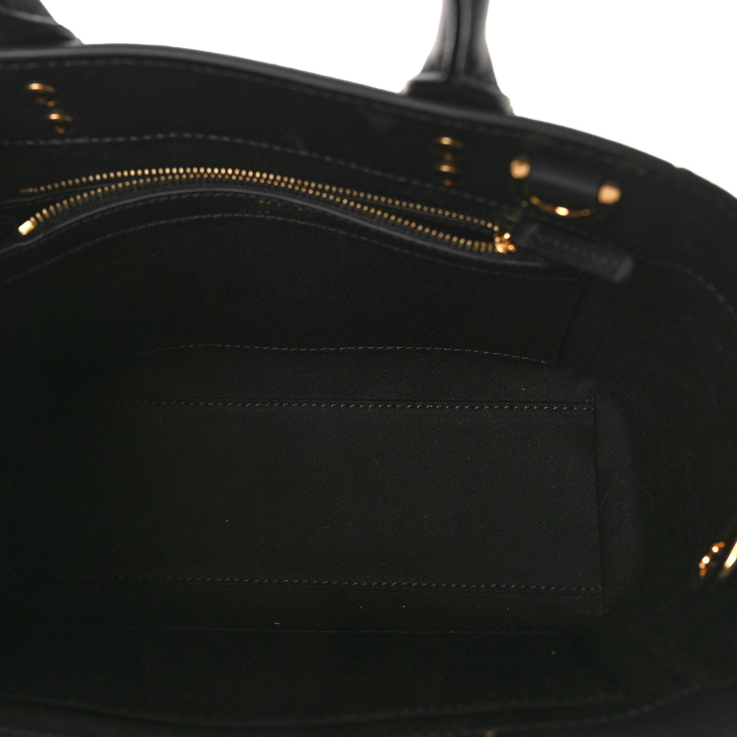 Grained Calfskin Small La Medusa Chain Convertible Tote Black