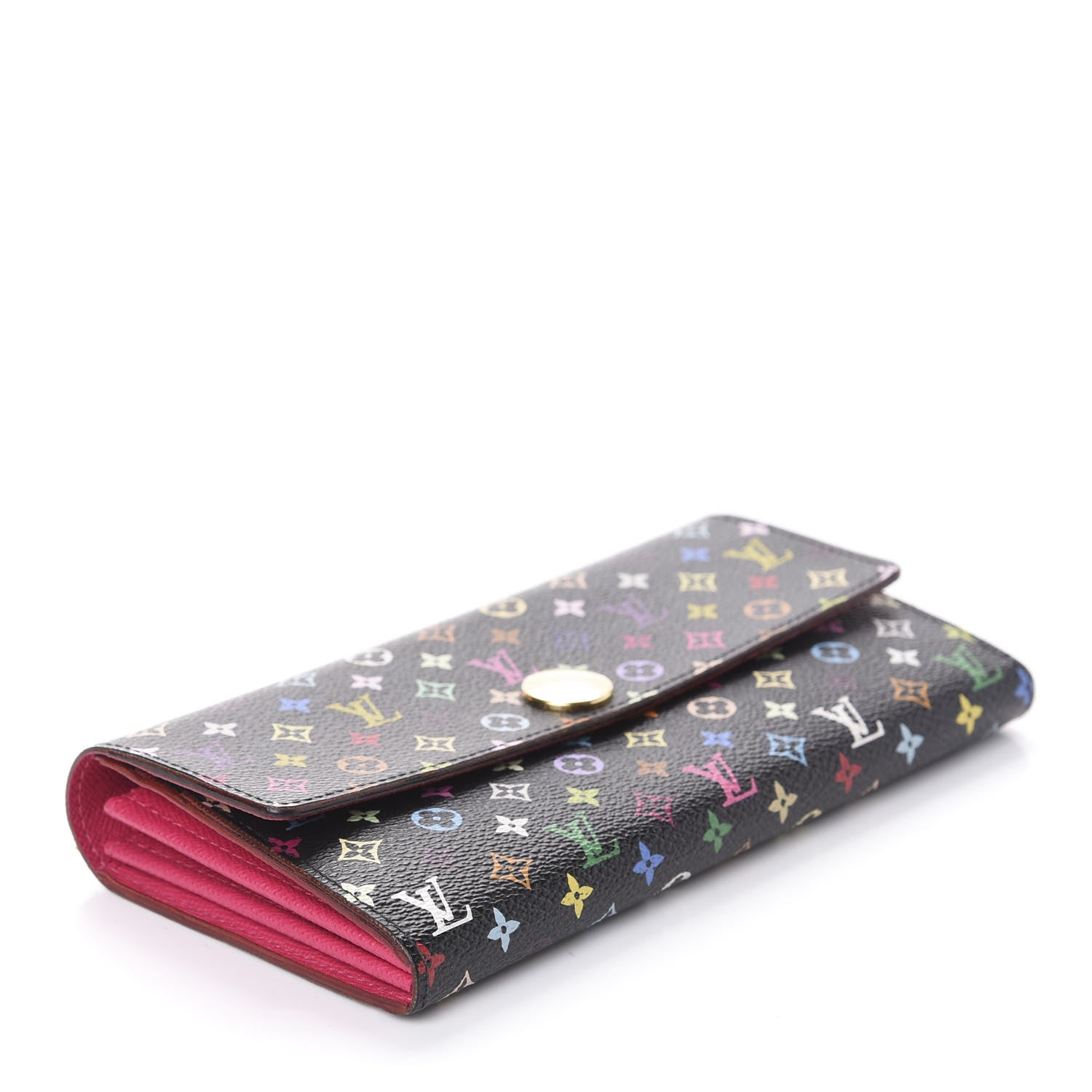 Louis Vuitton Monogram Multicolor Sarah Wallet Black Grenade 4 of 13