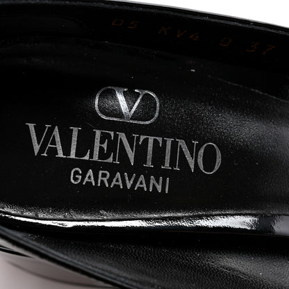 Valentino Garavani Patent Vlogo Lockette Ankle Strap 50mm Pumps 37 Black 7 of 10