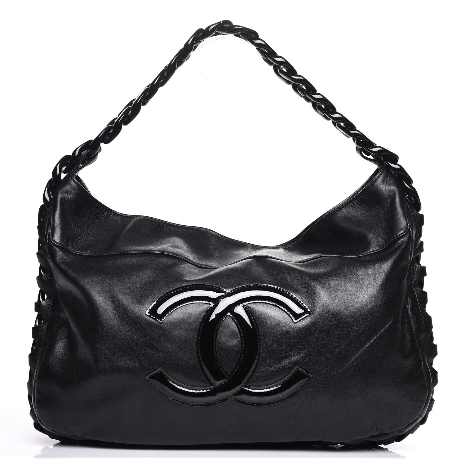 Chanel Calfskin Modern Chain Rhodoid Hobo Black 1 of 7
