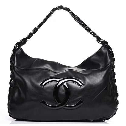 Chanel Calfskin Modern Chain Rhodoid Hobo Black 1 of 7