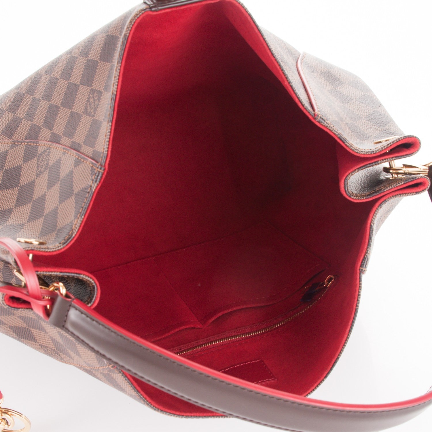 Louis Vuitton Damier Ebene Caissa Hobo Cherry 5 of 7