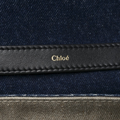 Chloe Denim Medium Penelope Shoulder Bag Blue 6 of 11