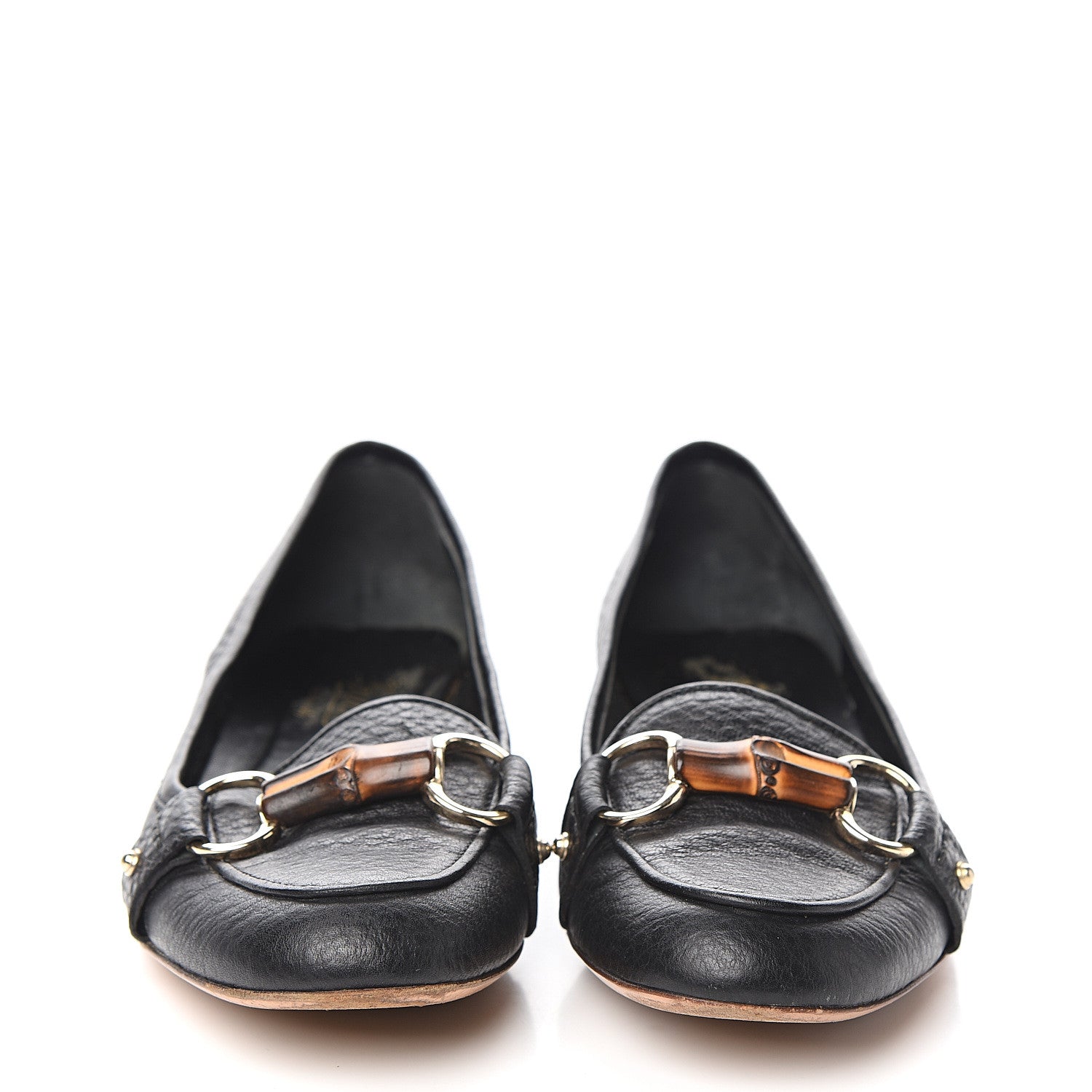 Gucci Calfskin Bamboo Flats 8 Black 2 of 11