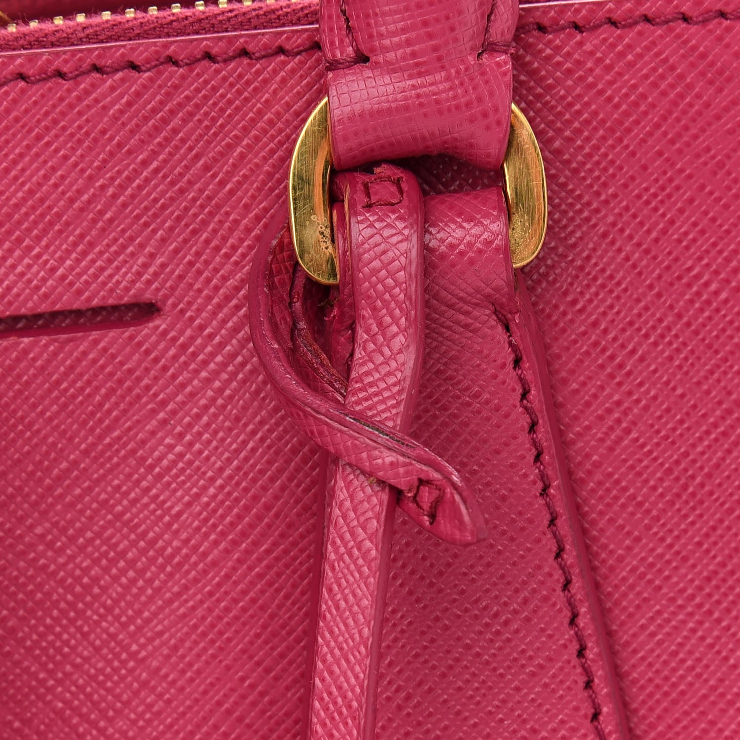 Prada Saffiano Medium Galleria Double Zip Tote Fuxia 10 of 10