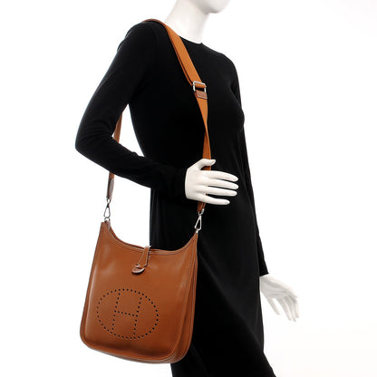 Hermes Taurillon Clemence Evelyne III PM Gold 2 of 9