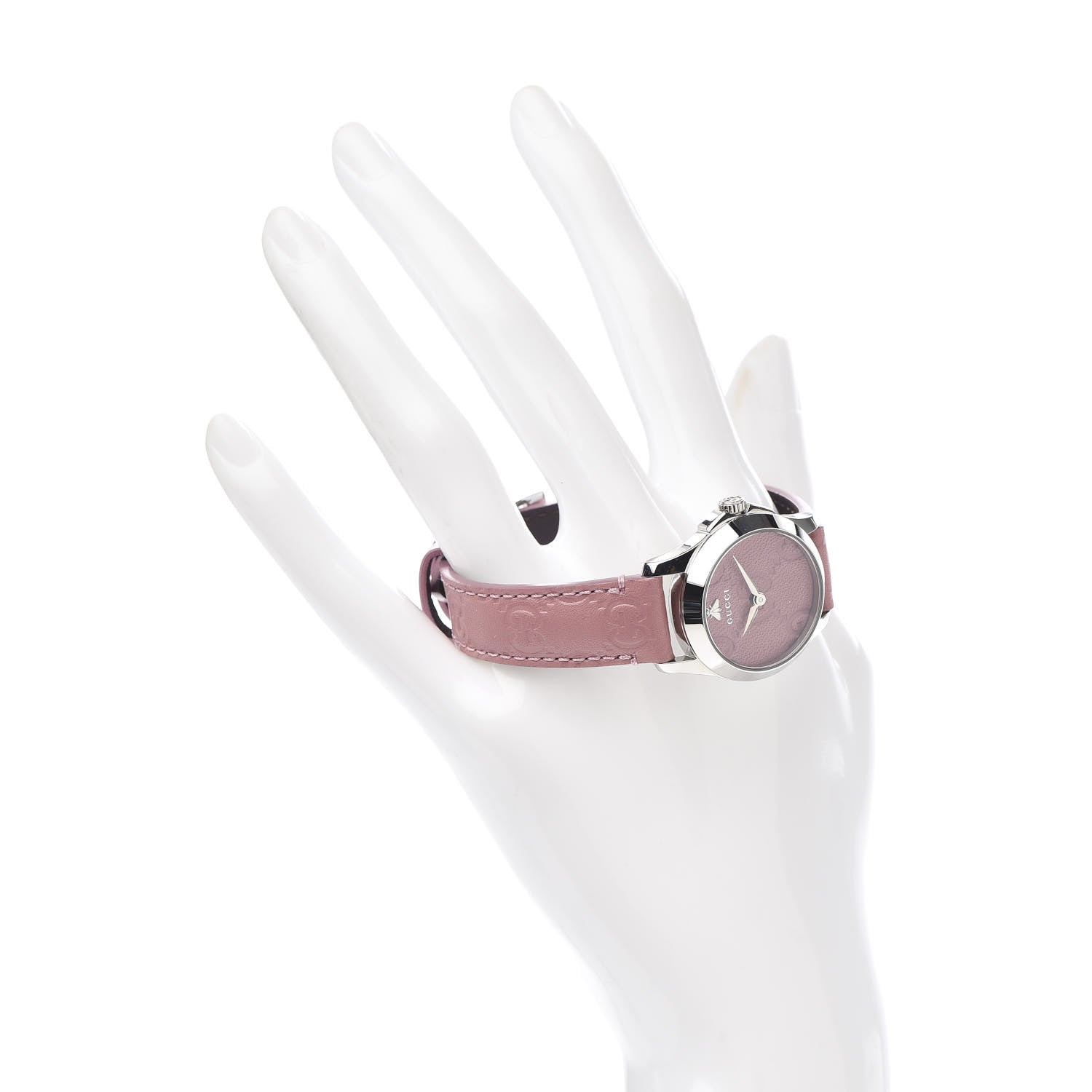 Gucci Stainless Steel Calfskin 27mm G-Timeless Quartz Watch Pink 2 of 5