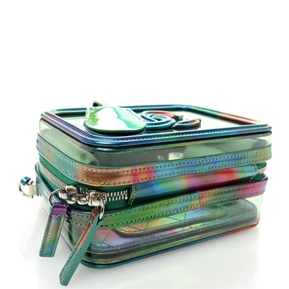 Chanel PVC Patent Calfskin Patent Lambskin Small CC Vanity Case Green 4 of 10