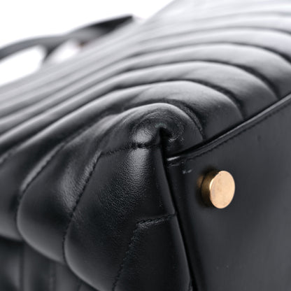 Saint Laurent Calfskin Y Quilted Monogram Large Loulou Chain Satchel Black 13 of 20