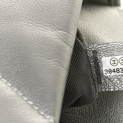 Chanel Metallic Goatskin Quilted Large Chanel 19 Flap Silver 7 of 12