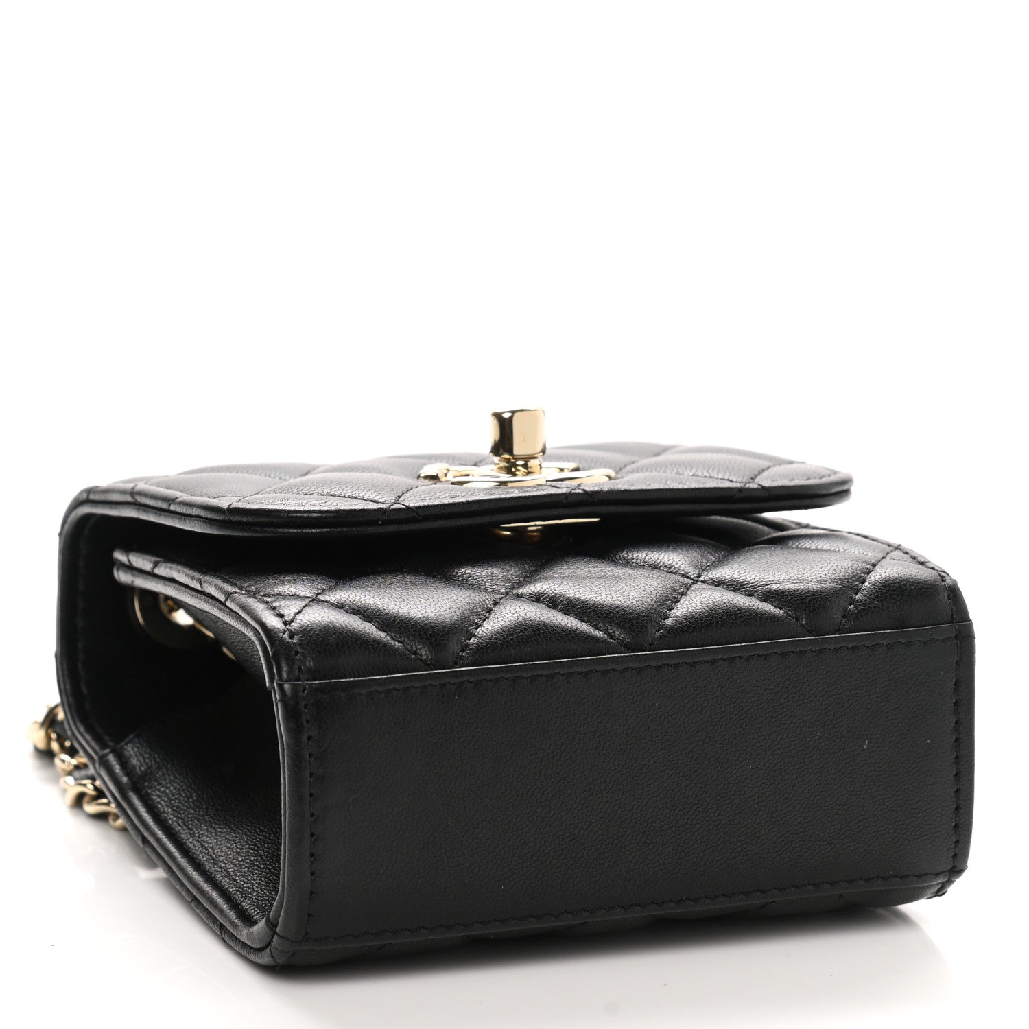 Chanel Lambskin Quilted Mini Trendy CC Chain Wallet Black 4 of 10