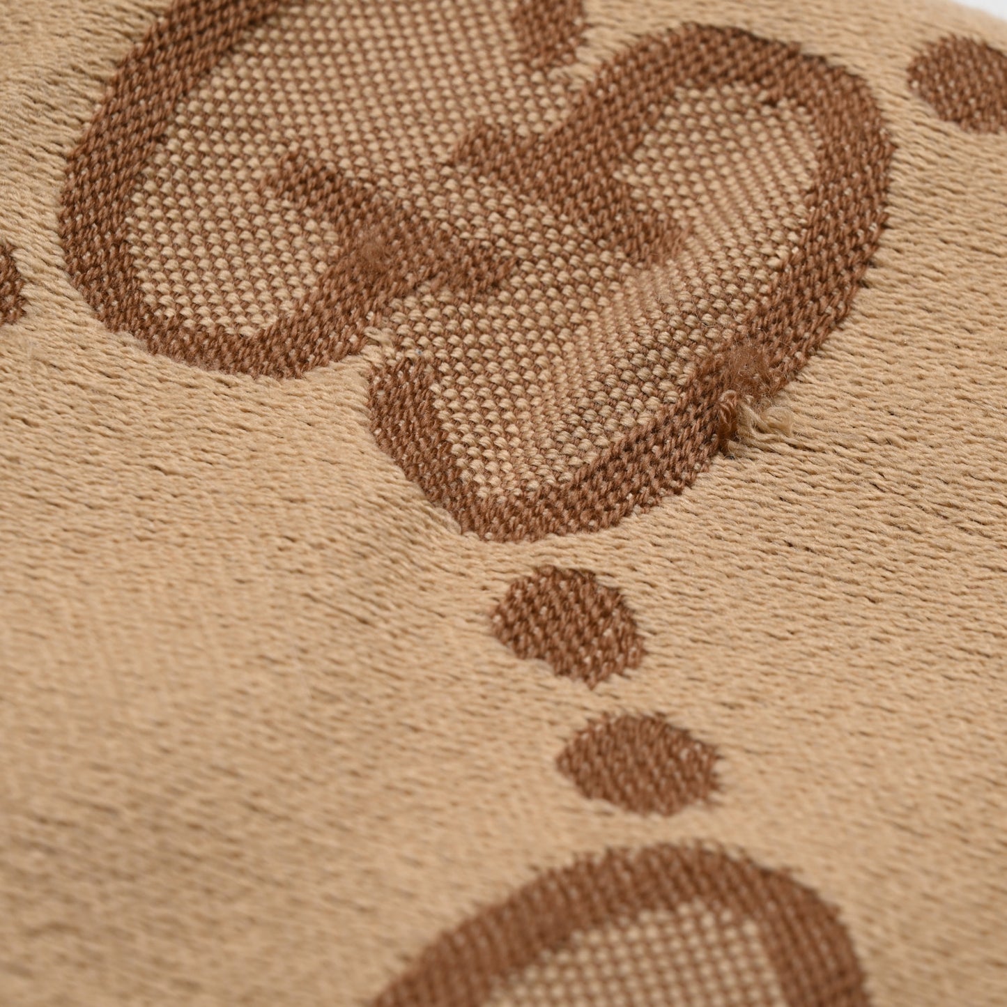 Wool Jacquard Monogram Jumbo GG Lady Nest Scarf Beige Dark Brown