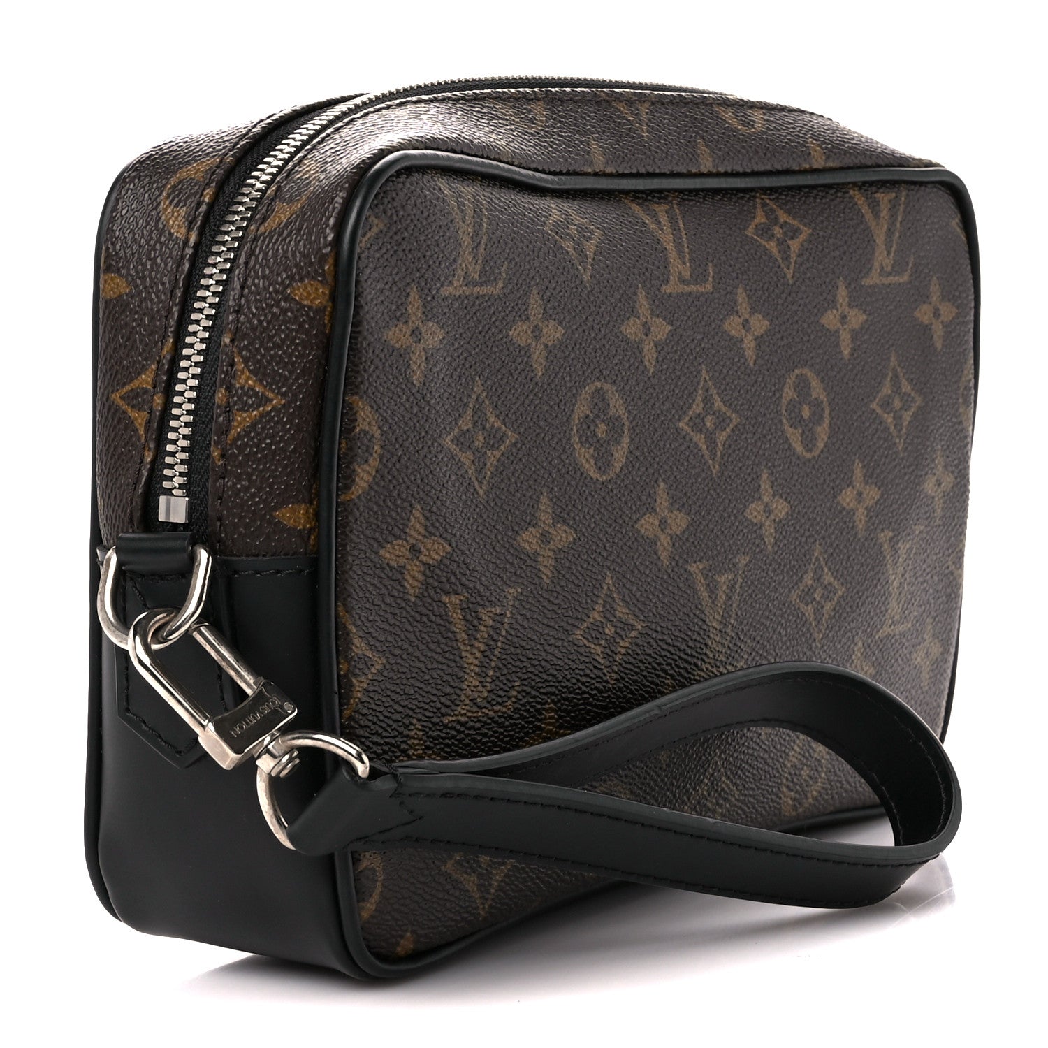Louis Vuitton Monogram Macassar Kasai Clutch Black 3 of 10